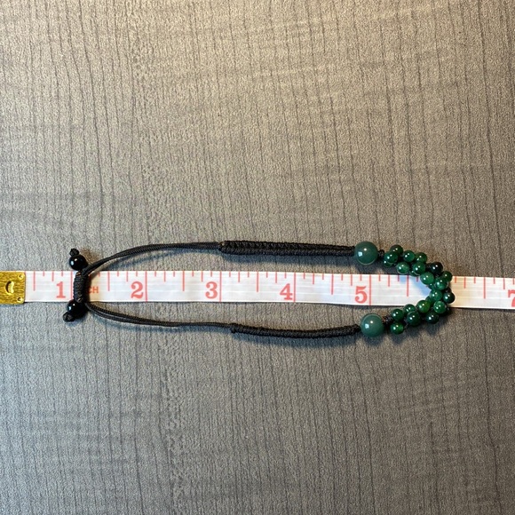 Jade Gemstone Handmade Adjustable Macrame Bracelet - Picture 6 of 15